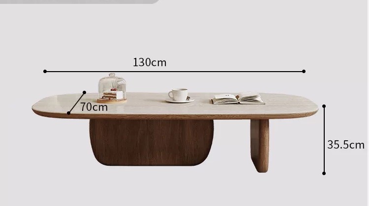 TA262 極簡款茶几尺寸圖 130×70×35.5cm